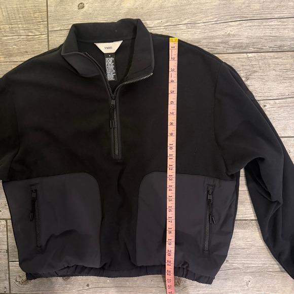Vuori Black Fleece Quarter Zip Pullover Athletic Sweatshirt Women's Size M - Picture 7 of 8